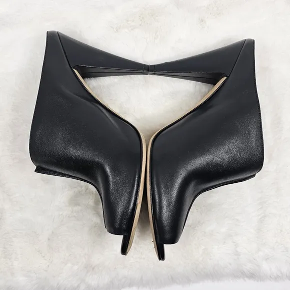 Sigerson Morrison black leather slip in heel mules Size 9.5