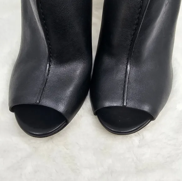 Sigerson Morrison black leather slip in heel mules Size 9.5