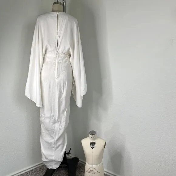 SIGNIFICANT OTHER Hamilton Ruched Cutout Cupro Midi Dress In White