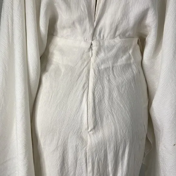 SIGNIFICANT OTHER Hamilton Ruched Cutout Cupro Midi Dress In White