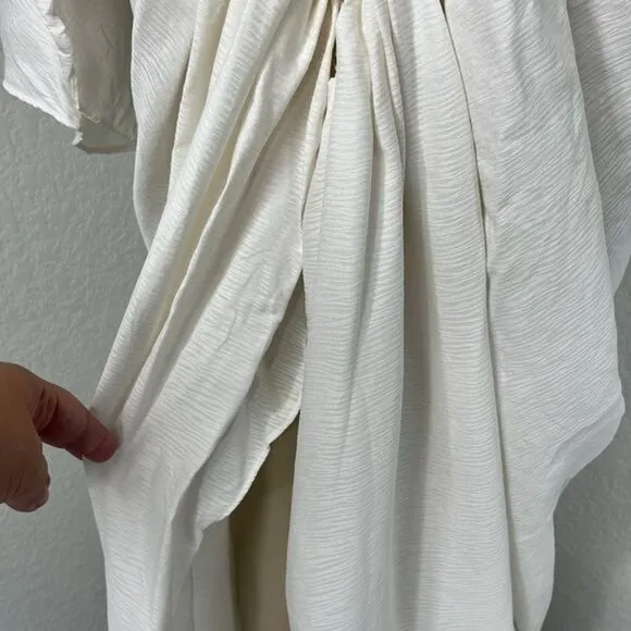 SIGNIFICANT OTHER Hamilton Ruched Cutout Cupro Midi Dress In White