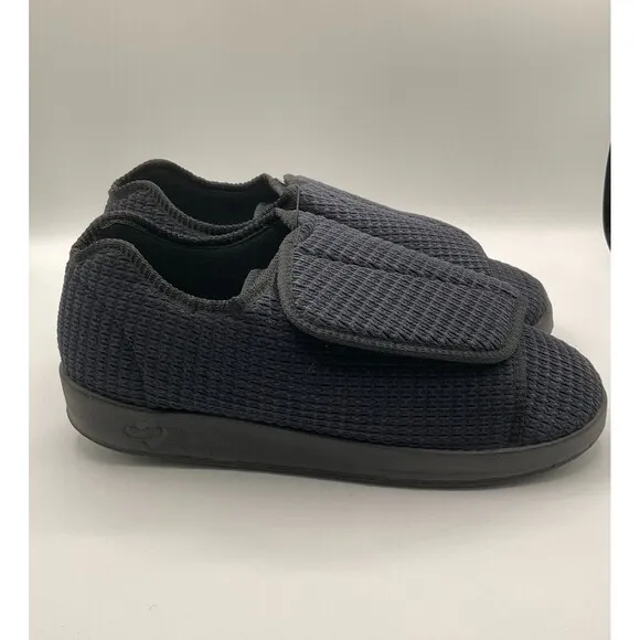 Silverts‎ Black Reusable Slippers Size 12 / 2X-Wide Slip-Resistant Sole