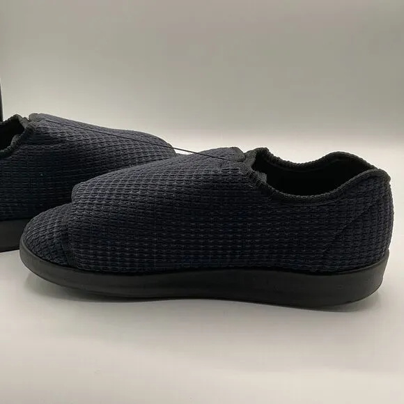 Silverts‎ Black Reusable Slippers Size 12 / 2X-Wide Slip-Resistant Sole