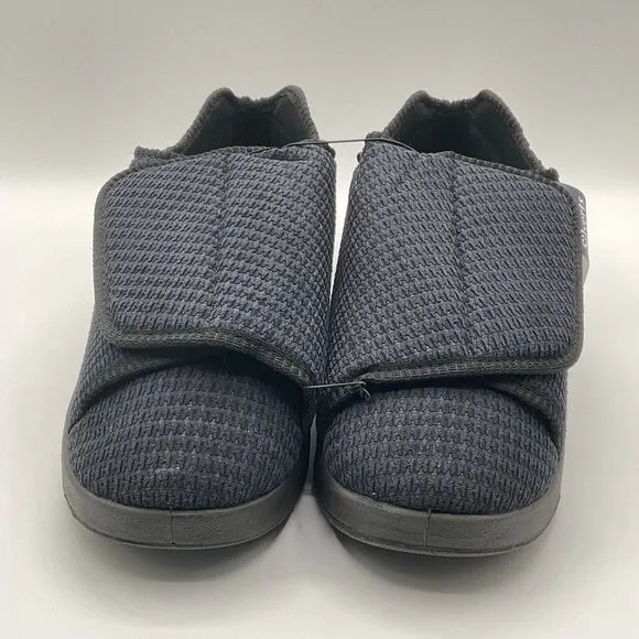 Silverts‎ Black Reusable Slippers Size 12 / 2X-Wide Slip-Resistant Sole