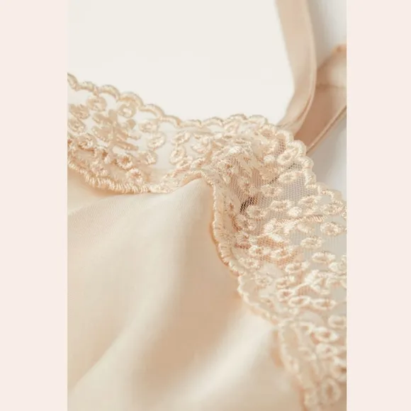Simone Rocha x H&amp;M Beige Satin Slip style Dress