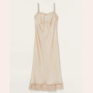 Simone Rocha x H&amp;M Beige Satin Slip style Dress