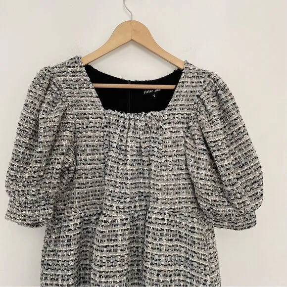 Sister Jane Waltz Tweed Confetti Dress