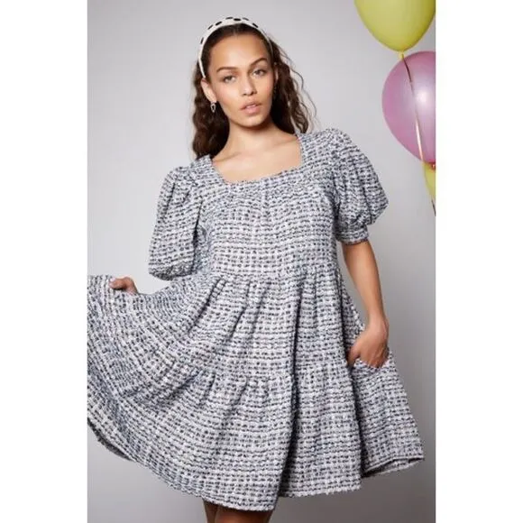 Sister Jane Waltz Tweed Confetti Dress