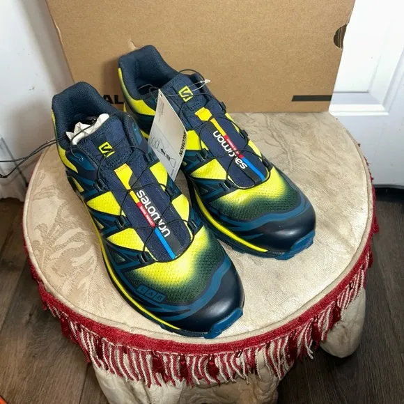 Size 11.5 - Salomon XT-6 Skyline Carbon Sunny Lime mens shoes