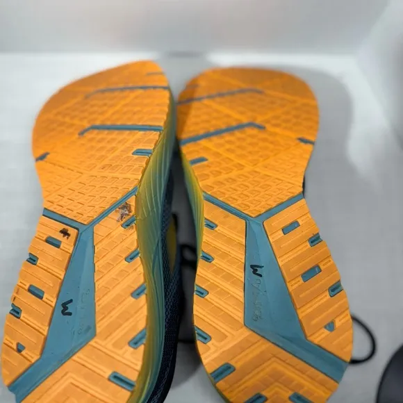Size 12 Brooks Revel 7 Hybrid Running Shoe in Storm Blue/Black/Orange