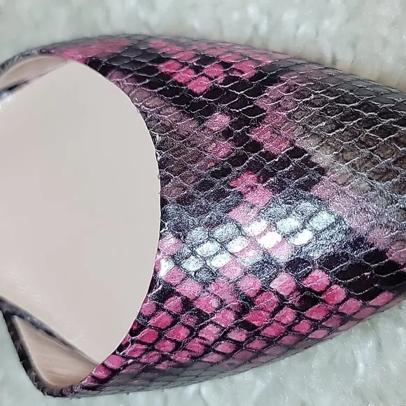SJP Pink Gray Black Kitten Heel Sling Backs Size 37.5