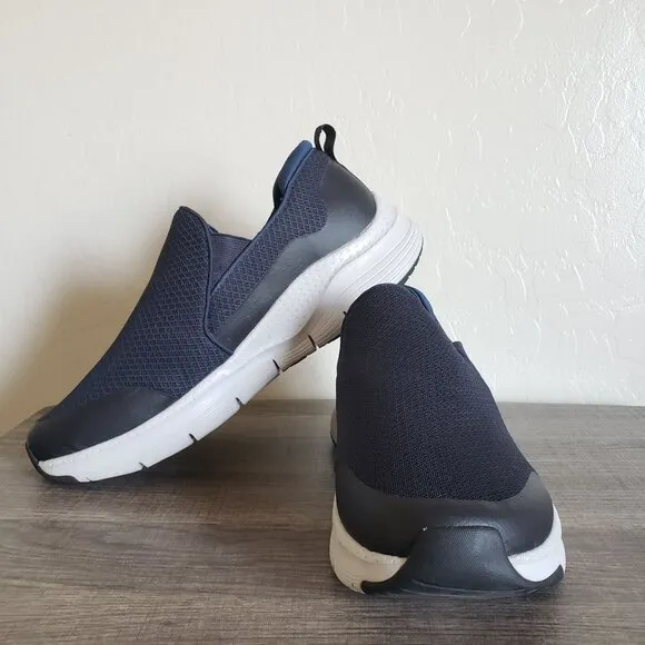 Skechers Arch Fit Banlin Slip-On Sneaker Shoe Blue Men's 12 Extra Wide 232043WW