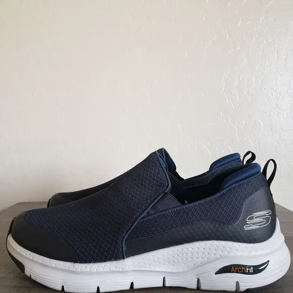Skechers Arch Fit Banlin Slip-On Sneaker Shoe Blue Men's 12 Extra Wide 232043WW