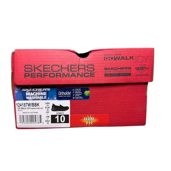 Skechers GO WALK Joy - Women's Size 10 Wide Fit - Black
