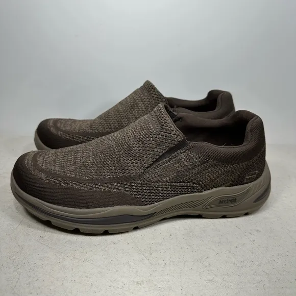 Skechers Motley Vaseo Arch Fit Slip On Loafer Men's Sz 10,5 Brown (VGC)