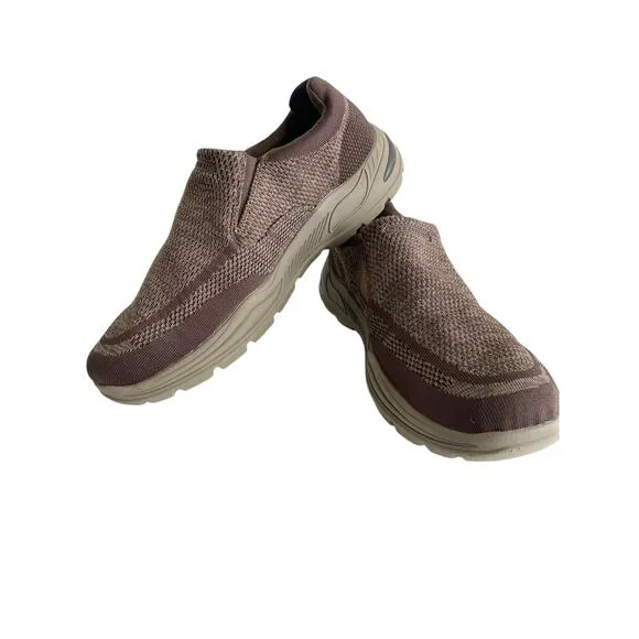 Skechers Motley Vaseo Loafer Slip In Arch Fit Brown Mens Size 13 Comfort Shoe