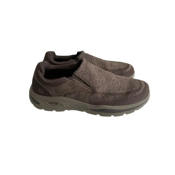 Skechers Motley Vaseo Loafer Slip In Arch Fit Brown Mens Size 13 Comfort Shoe