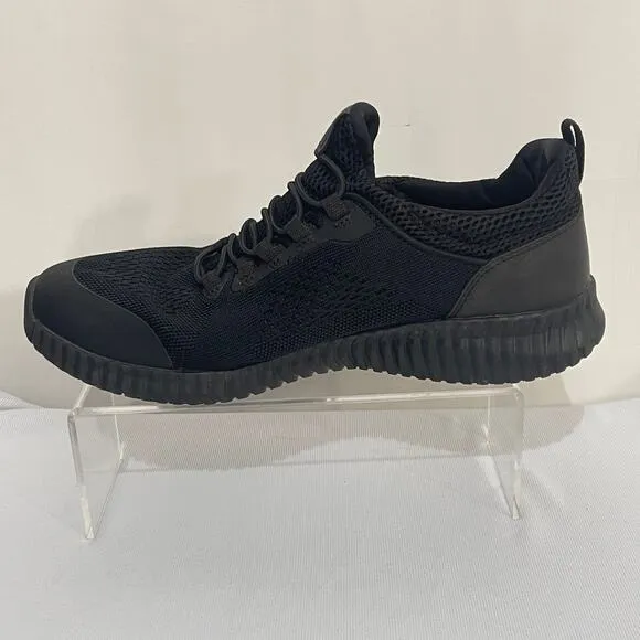 Skechers Slip Resistant Work Shoes Womens 9 WIDE Black Pull On Memory Foam