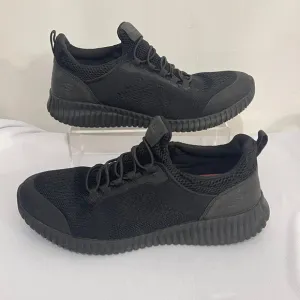 Skechers Slip Resistant Work Shoes Womens 9 WIDE Black Pull On Memory Foam