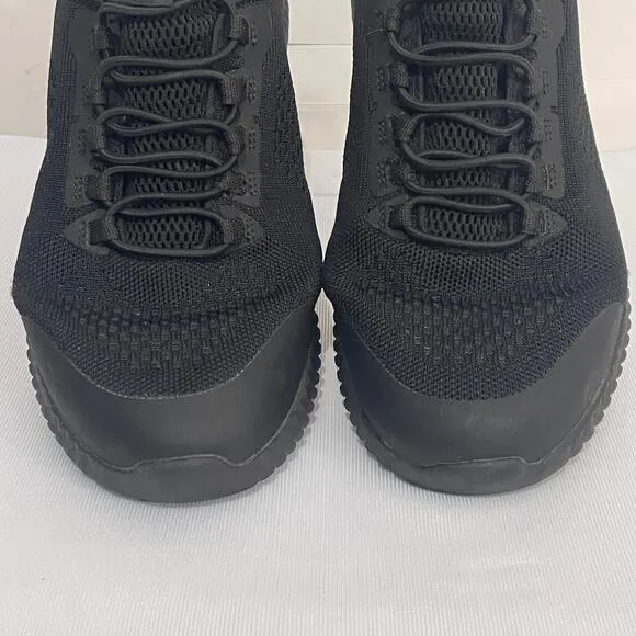 Skechers Slip Resistant Work Shoes Womens 9 WIDE Black Pull On Memory Foam