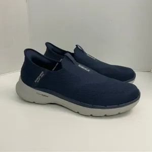 Skechers Sneaker Go Walk Slip Ins Hands Free Stretch Fit Hyper Pillars Wide Blue
