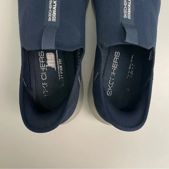 Skechers Sneaker Go Walk Slip Ins Hands Free Stretch Fit Hyper Pillars Wide Blue