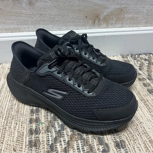 Skechers Sneakers Mens 10 Extra Wide Black Slip In Go Run Consistent  2.0