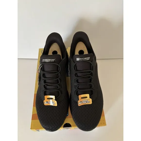 Skechers Womens Bobs Squad Chaos Hands-Free Slip-Ins Black, US 9 WIDE