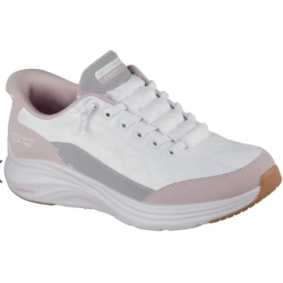 Skechers Women's Slip-Ins White and Gray Sneakers