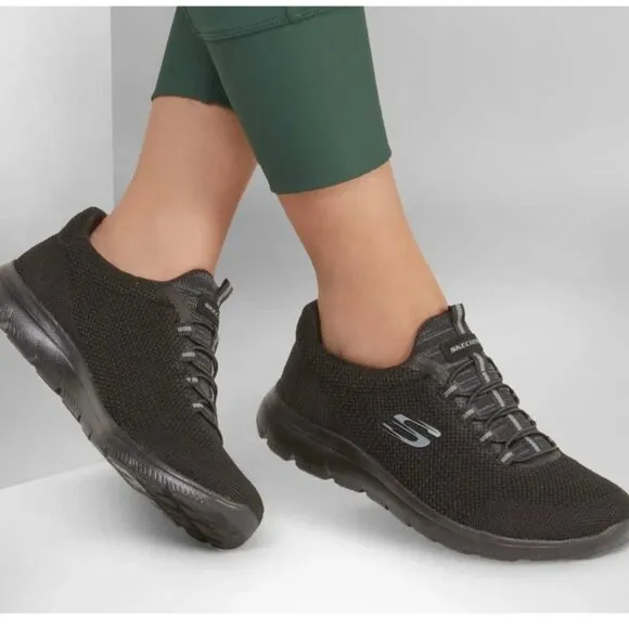 Skechers Women's Summits Cool Classic Athleisure Sneaker (WIDE)