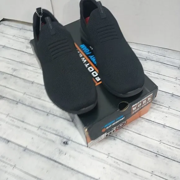 Skechers Women's SZ 11 Work Non Slip Relaxed Fit UltraFlex Blk Slip On #108034 .