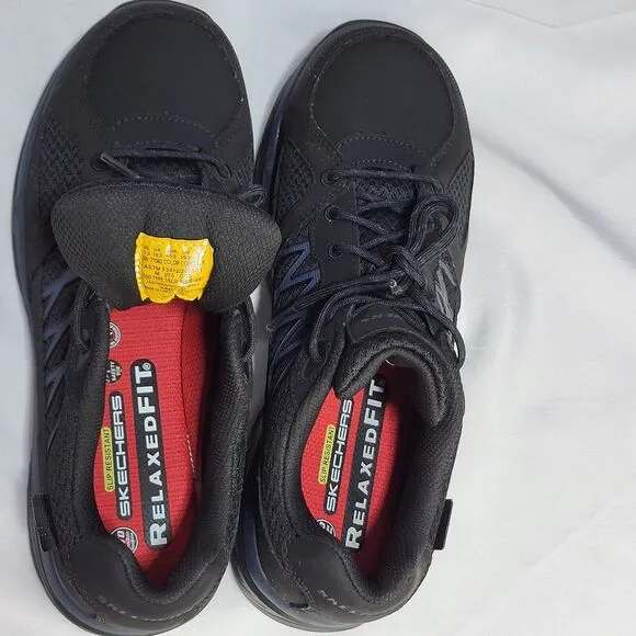 Skechers Work Men's Relaxed Fit 77083 Composite Toe Slip Resist Black Size 11.5