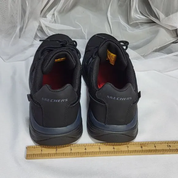Skechers Work Men's Relaxed Fit 77083 Composite Toe Slip Resist Black Size 11.5