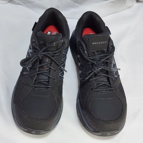 Skechers Work Men's Relaxed Fit 77083 Composite Toe Slip Resist Black Size 11.5