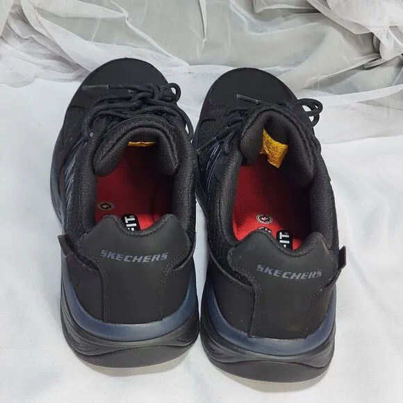 Skechers Work Men's Relaxed Fit 77083 Composite Toe Slip Resist Black Size 11.5