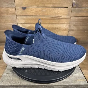 Skechers Mens Size 13 Slip-Ins Blue Archfit Handsfree Sneakers Walking Shoe