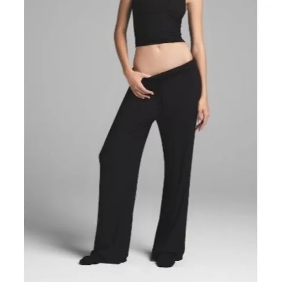 skims Loose lounge pants black Onyx stretchy comfy black sz 4XL