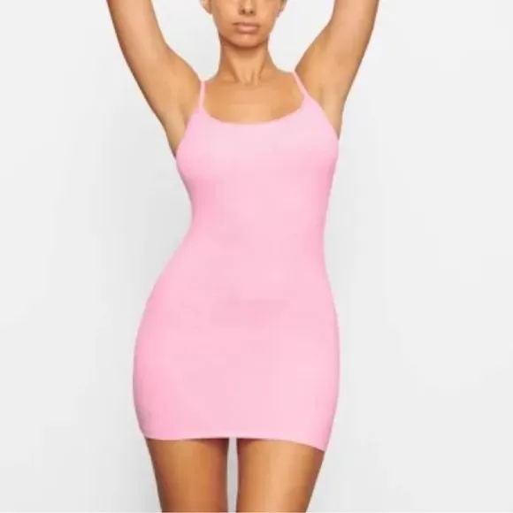 Skims Pointelle Mini Slip Dress