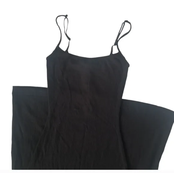 Skims Soft Lounge Long Slip Dress Maxi Dress Onyx Black Small NWT