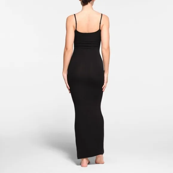 Skims Soft Lounge Long Slip Dress Maxi Dress Onyx Black Small NWT
