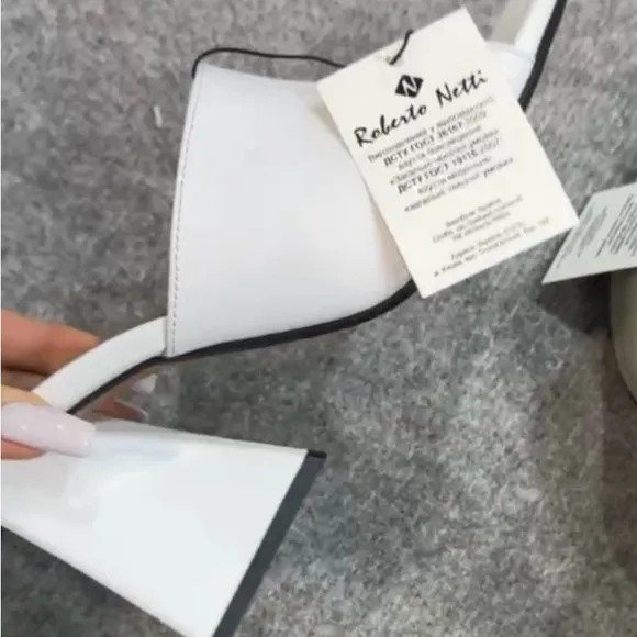 Sleek White Mules with Minimalist Design