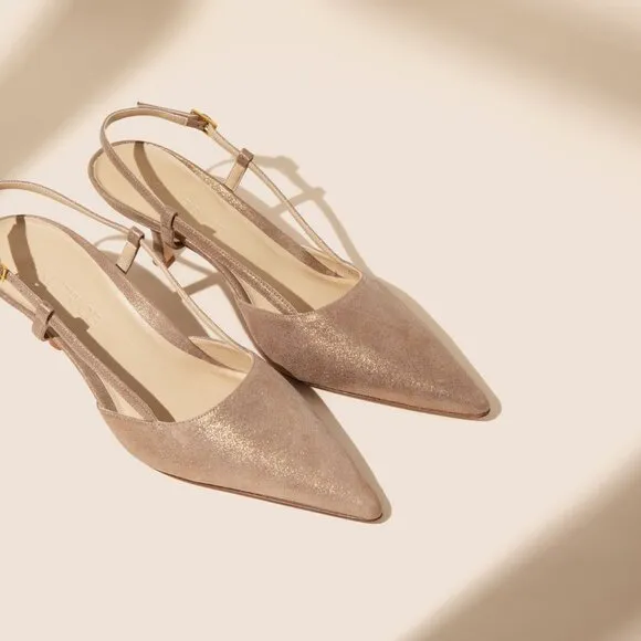 Sling Fling High in Gold Dust – Luxury Slingback Heels, New in Box