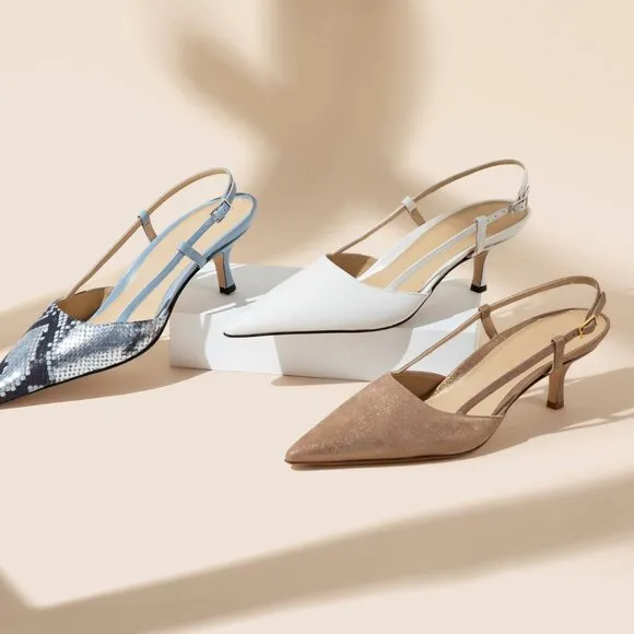 Sling Fling High in Gold Dust – Luxury Slingback Heels, New in Box