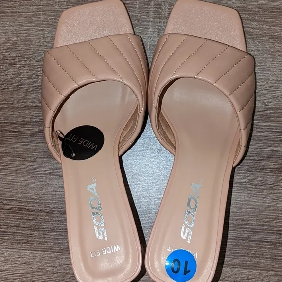 SODA-Cindy Quilted Heels in 10 W