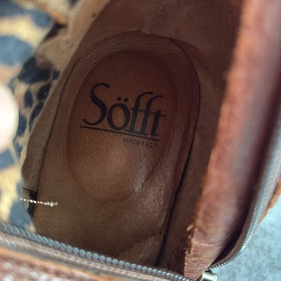Sofft Aqua Sofft Sharnell Heel Women 8 Bourbon Brown Waterproof Leather No Slip