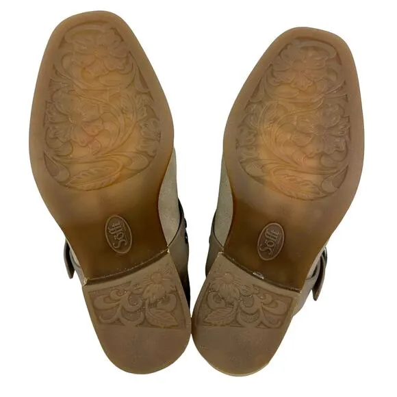 Sofft Corey Belted Clog in Cashmere Suede, Size 6