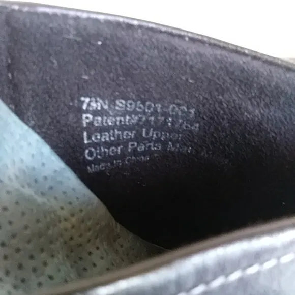 Soft Walk Leather Slip On Block Heel Comfort Mules Clogs 7.5N Black Buckle