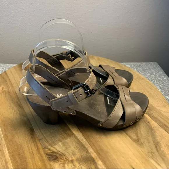 Softclox Gray and Brown Mules with Comfortable Clog Design