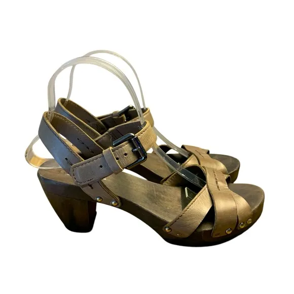 Softclox Gray and Brown Mules with Comfortable Clog Design
