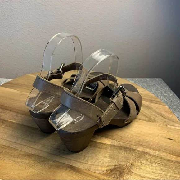 Softclox Gray and Brown Mules with Comfortable Clog Design